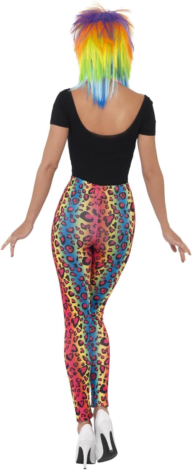Thumbnail 1 de Smiffys Leggings leopardati fluo taglia unica