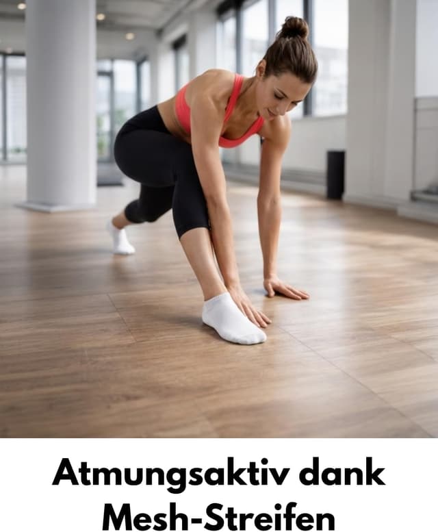 Detalle de sockenkauf24 10 Paar Sneaker Socken aus Baumwolle mit Mesh-Streifen (Herren & Damen)