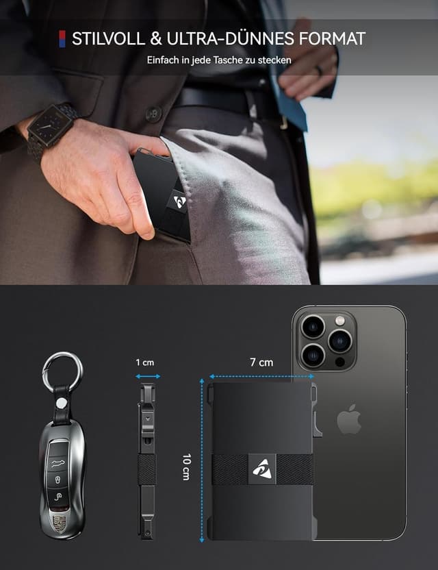 Thumbnail 3 de Kartenetui Aluminium Slim 12 Karten 💳