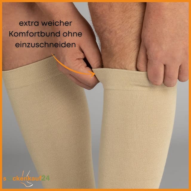 Detalle de sockenkauf24 Stützstrümpfe (1/2/4 Paar) für Damen & Herren – Kompressions- und Reisestrümpfe