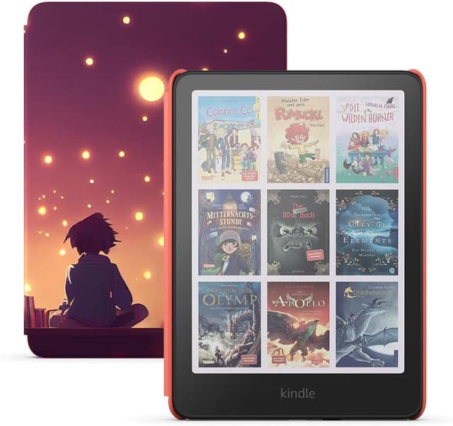 Detalle 2 de Amazon Kindle Colorsoft Kids (neueste Generation) mit Hülle – 16 GB, Sternenzeit