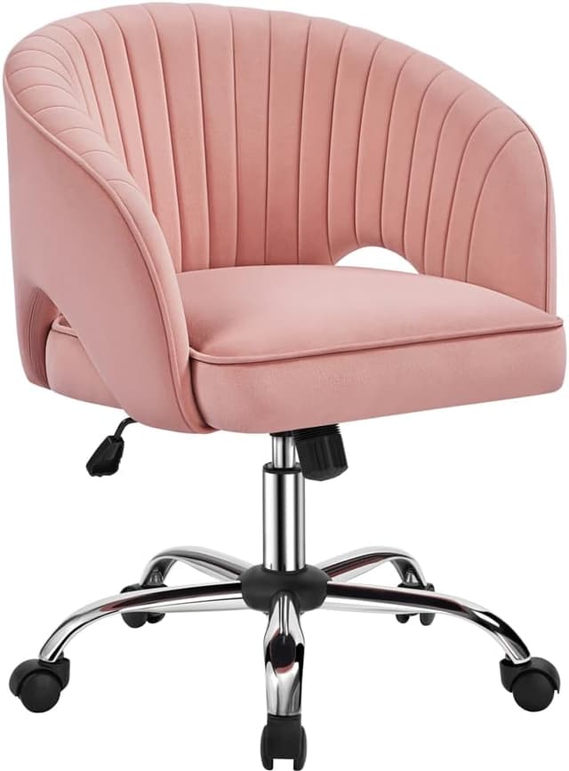 Imagen de Yaheetech Poltroncina velluto rosa 46,5-56,5 en OfertitasTOP