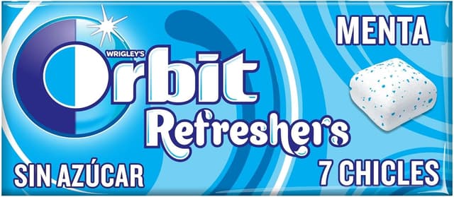 Detalle de Orbit Refreshers Chicles Sin Azúcar Menta, Pack Bolsa de Bolsillo 🌀