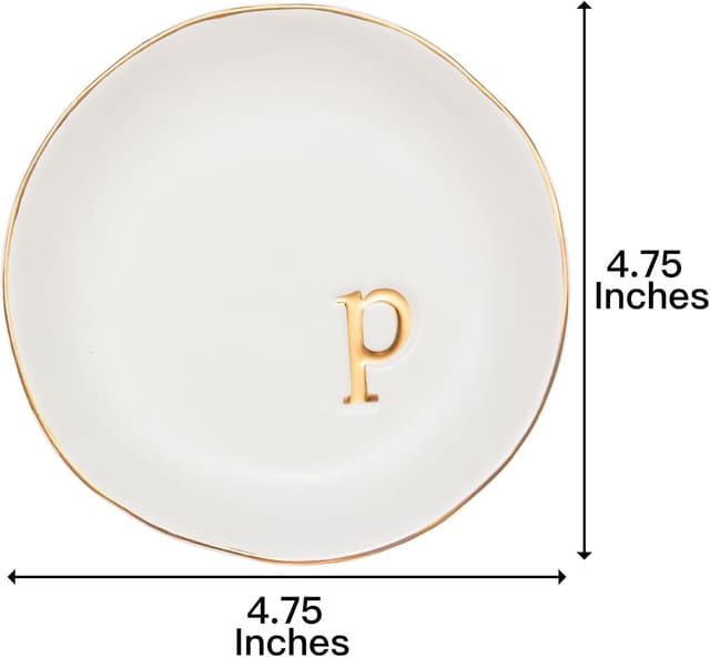 Detalle 2 de COLLECTIVE HOME Ceramic Jewelry Tray for Rings & Accessories 4.75"