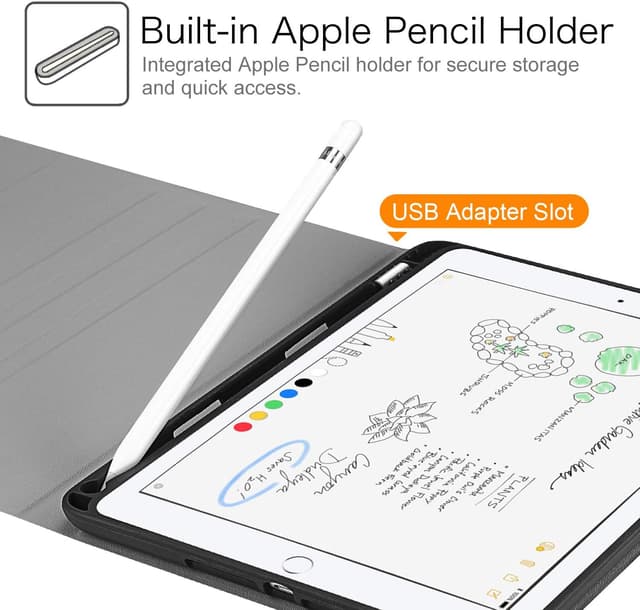 Detalle 2 de Fintie Tastatur Hülle für iPad 9,7 2018 (6. Generation) – magnetische QWERTZ Bluetooth-Tastatur mit Pencil-Halter