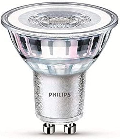 Detalle de Philips Bombilla LED cristal GU10 50W luz cálida 2 unidades