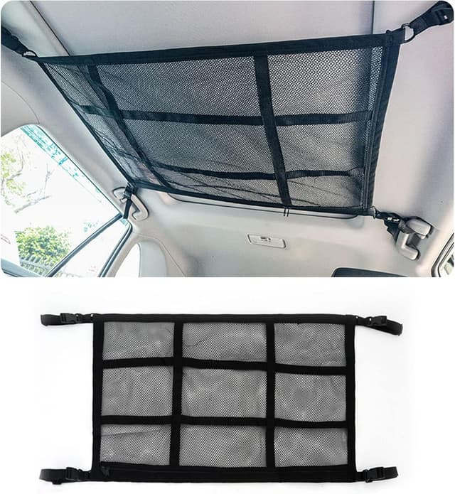 Detalle de ViWaVee Gepäcknetz Auto doppellagig für Autodach – 90 x 65 cm