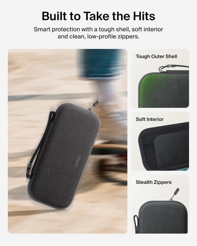 Detalle de Belkin Gaming Nintendo Switch 2 Travel Case with AirTag Holder and Game Card Storage