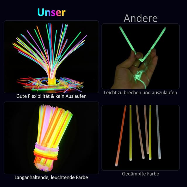 Thumbnail 1 de Prtoworior 100 Bracelet fluorescent pour fĂȘte đ