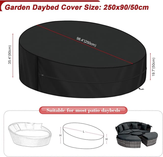 Detalle 2 de LAMUNI Sonneninsel Abdeckung 250x90/50 cm