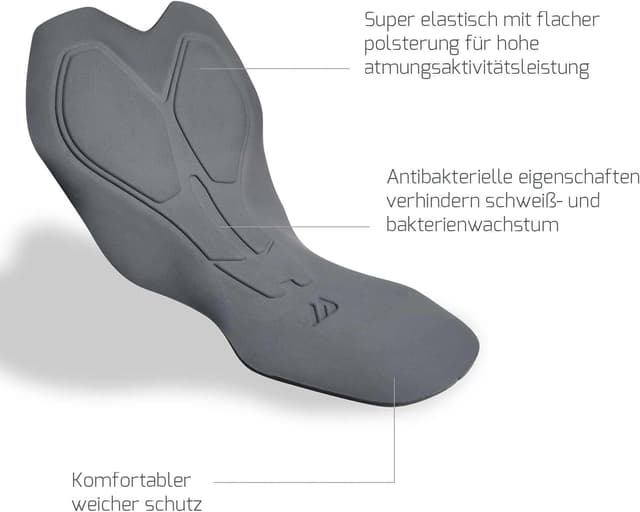 Detalle de Wulibike MTB-Radhose Herren, Rot, 2 in 1