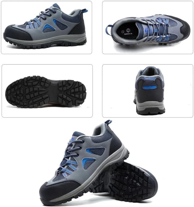 Detalle 2 de ISOOUS Sicherheitsschuhe für Herren & Damen – leichte Arbeitsschuhe mit Stahlkappe, atmungsaktiv und schusssicher gegen Durchtritt
