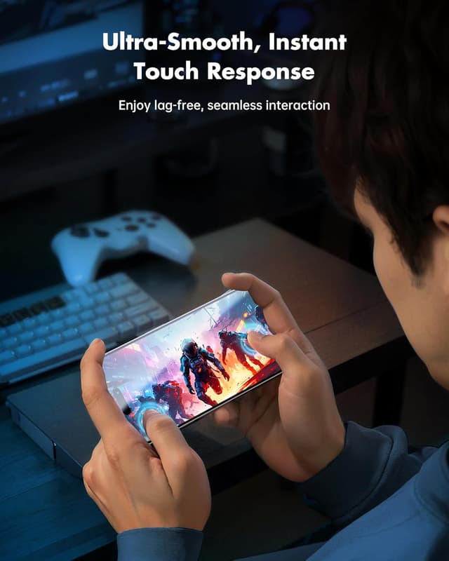 Detalle de UNBREAKcable Privacy Screen Protector for iPhone 15 (6.1-inch) – 2-Pack + 2 Lens Protectors with 25° Anti-Spy Tempered Glass