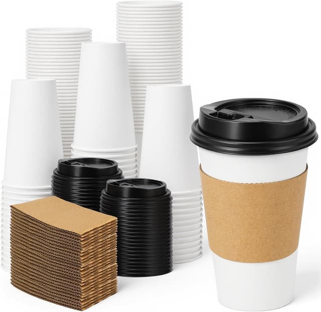 Detalle de Lamosi 16 oz Disposable Coffee Cups
