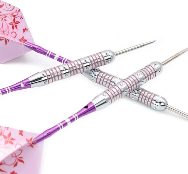 Detalle de CUESOUL Pink Mesdames – lot de 3 fléchettes acier 21 g avec accessoires en aluminium