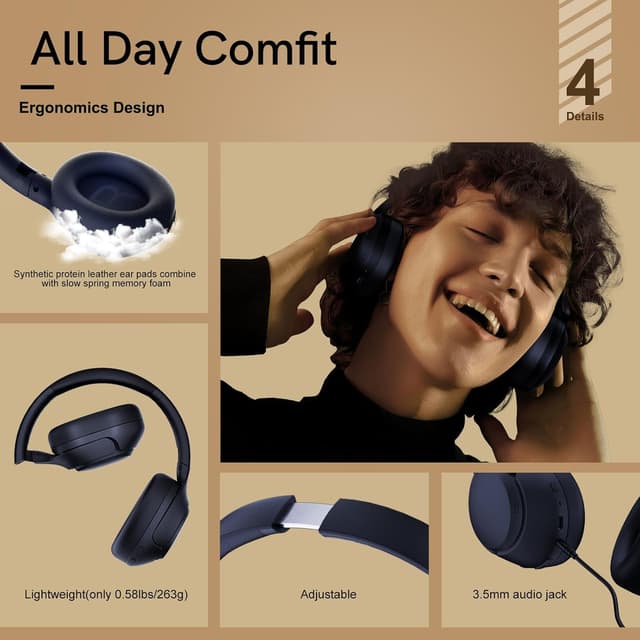 Thumbnail 6 de QCY H3 ANC cuffie Bluetooth over-ear con cancellazione attiva del rumore e Hi-Res Audio