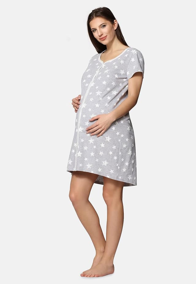 Detalle 2 de Be Mammy Camicia da Notte maternità con allattamento