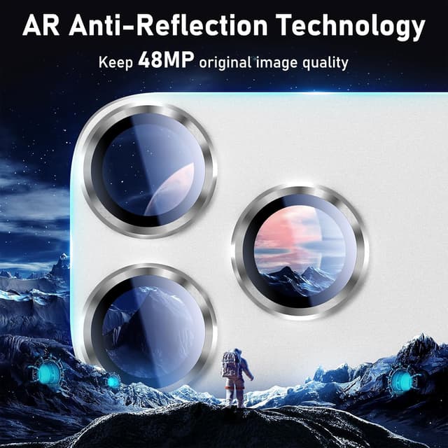 Detalle de UniqueMe iPhone 17 Pro Max Camera Lens Protector - 1 pack