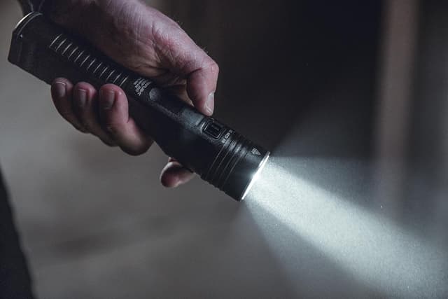 Detalle de Streamlight Stinger 2020 Rechargeable Flashlight (2000-Lumen) with 120V AC/12V DC 1-Holder Charger, Blue