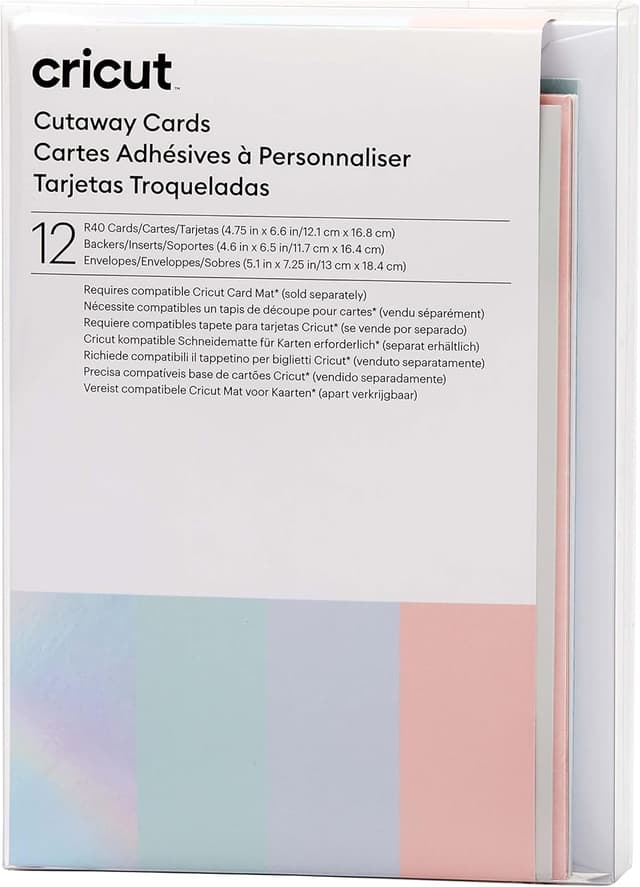 Detalle de Cricut Chaway Cards Pastello per Tappetino Cartoncino 12 carte