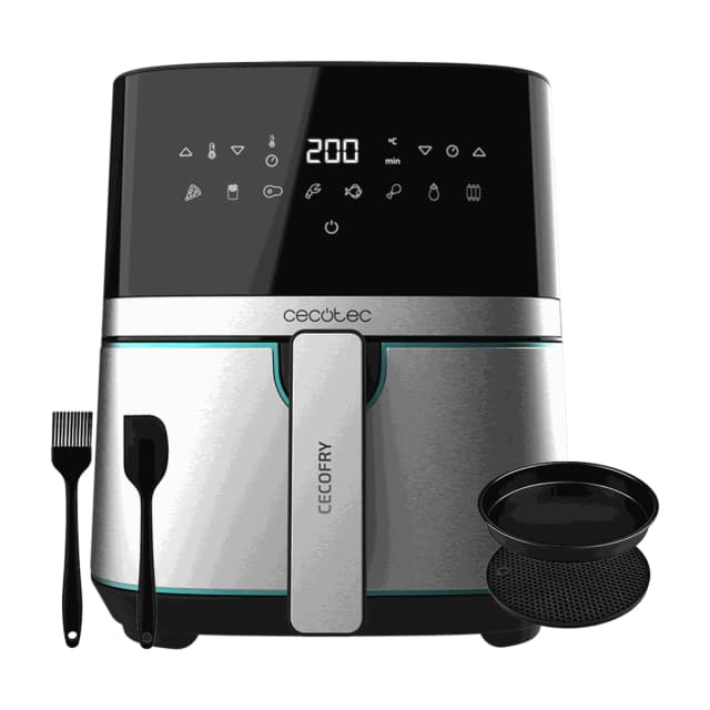 Detalle de Cecotec Cecofry Full Inox Pro 5500 sin aceite de 5,5 L con accesorios
