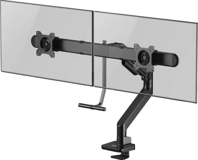 Detalle 2 de ACT AC8344 Monitorhalterung für 2 Monitore bis 32 Zoll (Gasdruckfeder, Tragleiste)