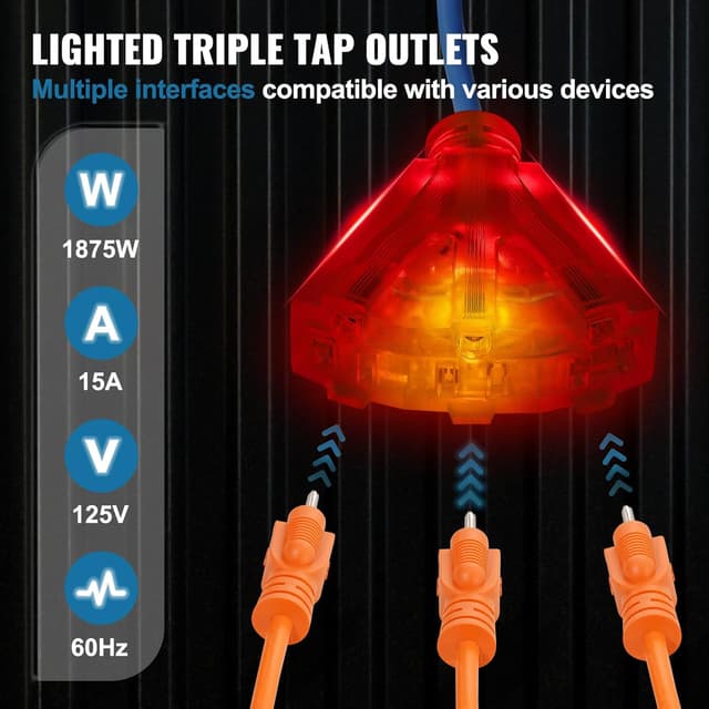 Thumbnail 2 de VEVOR Retractable Extension Cord Reel 65 FT 🔌