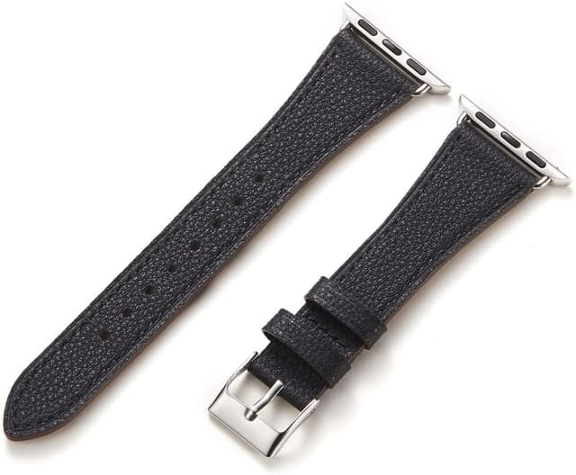 Detalle de AoYi Italian genuine leather watch strap for Apple Watch Series 11/10/9/8/7/6/5/4/3/2/1 and Ultra 3/2 (selected sizes)