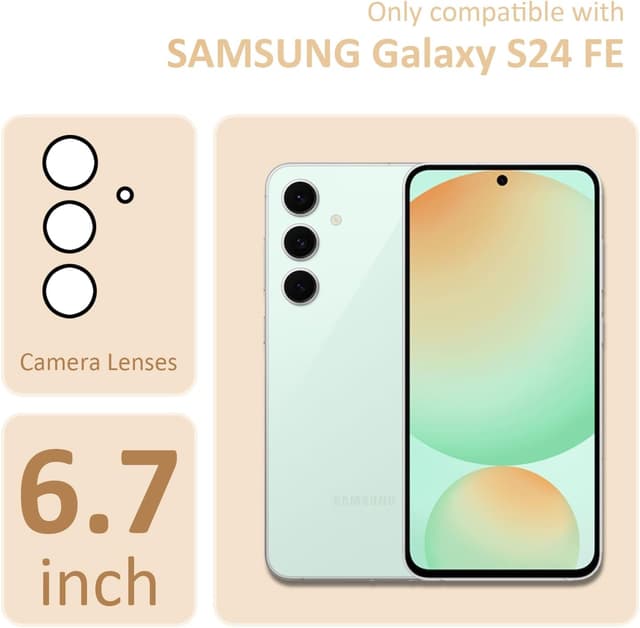 Detalle 2 de CAROKI Clear Case for Samsung S24 FE – shockproof transparent TPU bumper cover with mushroom pattern