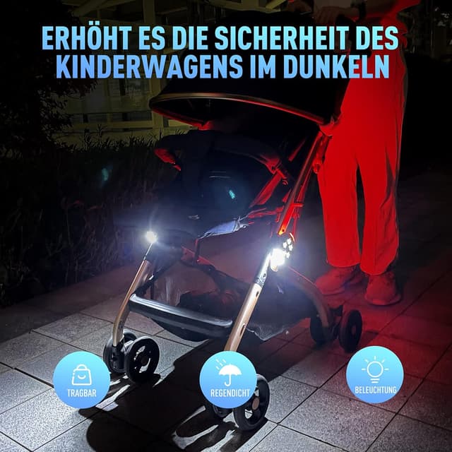Thumbnail 4 de Amteker Kinderwagen Licht 12 LEDs