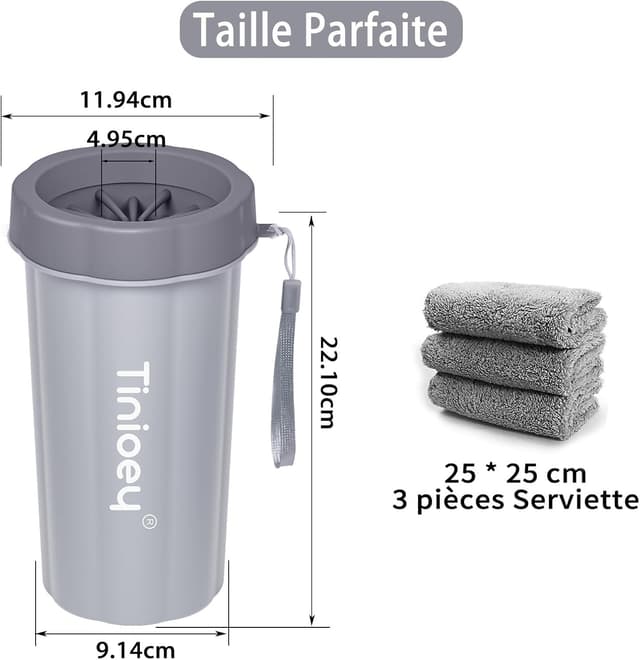 Thumbnail 5 de Tinioey Nettoyeur Pattes Grand Chien 3 Serviettes