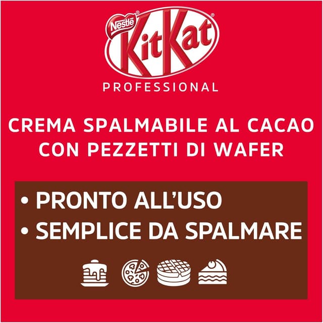 Detalle 2 de KITKAT Chocolate Untable con Galletas, Cubo 3kg 🍫