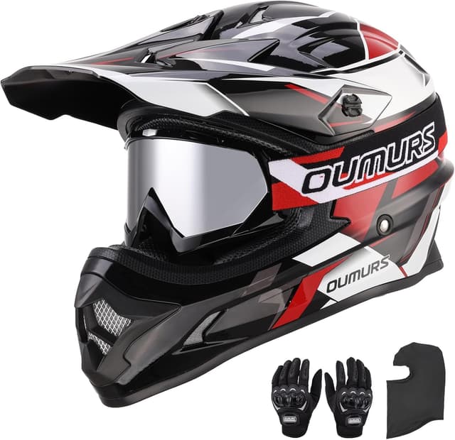 Imagen de OUMURS DOT Adult M Helmet with Visor en OfertitasTOP