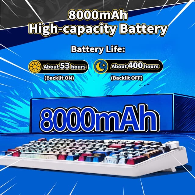 Detalle 2 de Aula F99 Pro 8000mAh Mechanical Keyboard