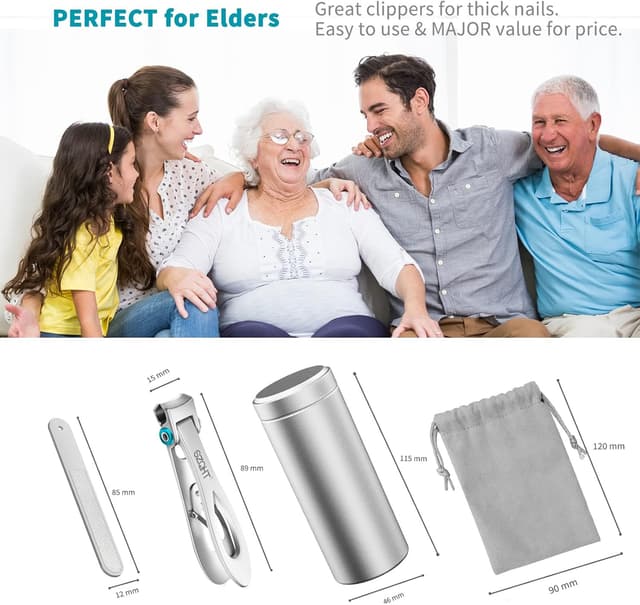 Thumbnail 5 de SZQHT Nagelknipser 15 mm Öffnung, Edelstahl Groß