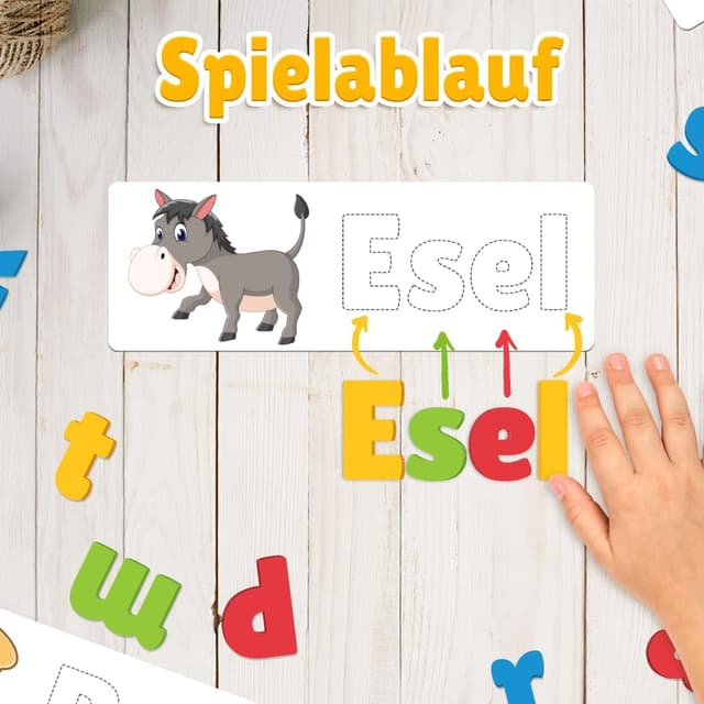 Detalle 2 de Montessori Buchstaben Lernspiel für ABC