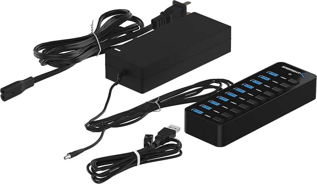Thumbnail 6 de Sabrent HB-BU10 aktiver USB 3.0 Hub mit Netzteil, 10 Ports und Ein-/Ausschaltern