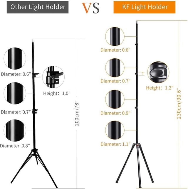 Detalle 2 de K&F CONCEPT Lichtstativ 220 cm für Outdoor
