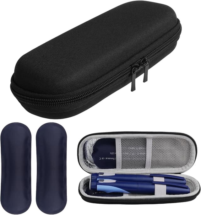 Detalle de ACWOO Sac pour diabétique avec étui isotherme et 2 poches de glace réutilisables