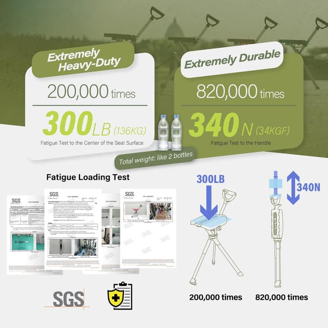 Thumbnail 6 de STEP2GOLD Ta‑Da Chair Series 2 Portable walking cane seat