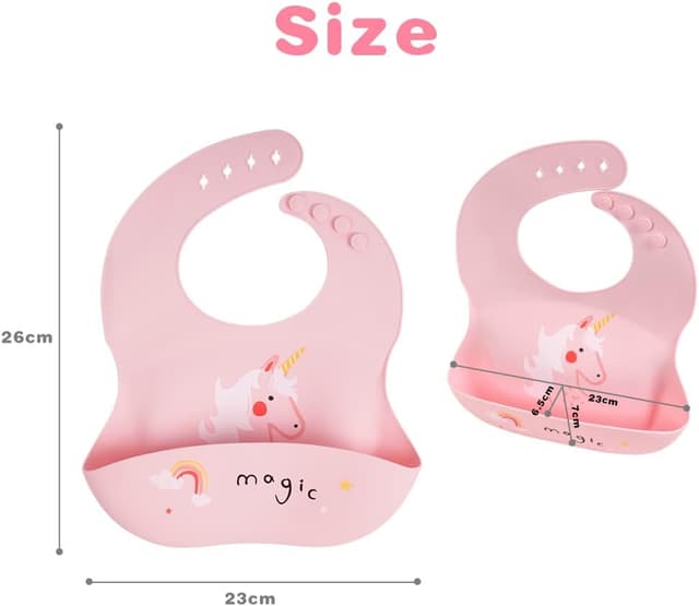 Thumbnail 1 de Vicloon Bavaglini Silicone 2 pezzi 4 misure