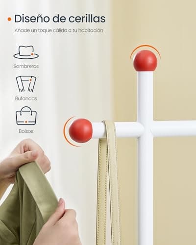 Thumbnail 2 de SONGMICS HOME ⚙️ Perchero Metálico con Ruedas y Ganchos