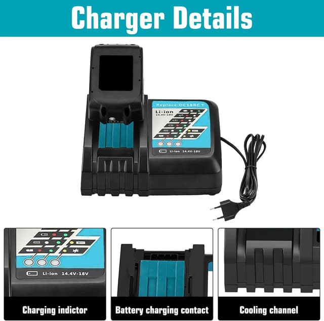 Detalle 2 de Dosctt 2 batteries 18V 5000 mAh