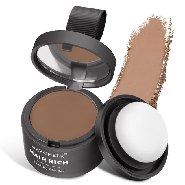 Detalle de LOPHE Ansatzpuder für Männer & Frauen (10# rötlich braun) – Haarverdichtungs-Ansatzconcealer zum Auffüllen dünner Haare