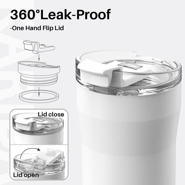 Detalle de SANTECO Thermo Mug ☕ Taza térmica acero inoxidable 350/500ml