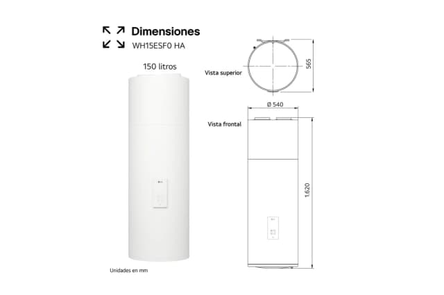 Detalle 2 de LG Aerotermo Aqua Therma R290 150 ℓ