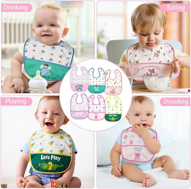 Detalle 2 de Bavoirs bébé Aolso, lot 7 imperméables