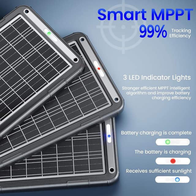 Thumbnail 4 de POWOXI 12V 15W Solar Car Battery Charger