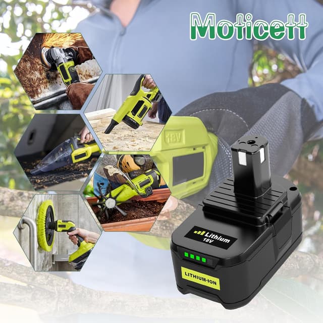 Thumbnail 6 de Moticett Piles 5,5Ah 18V pour Ryobi