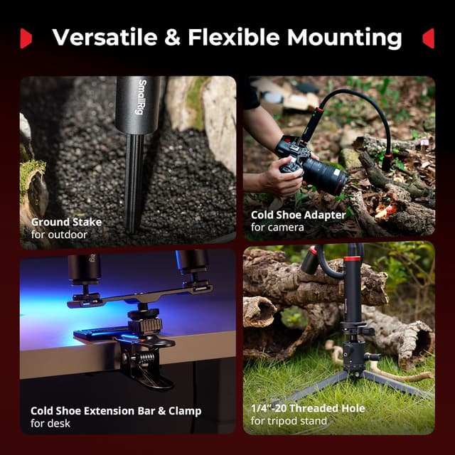 Thumbnail 6 de SMALLRIG RM 03 Makro-LED-Licht (5796) im 2er-Pack – einstellbarer Abstrahlwinkel, CRI 95 & TLCI 92